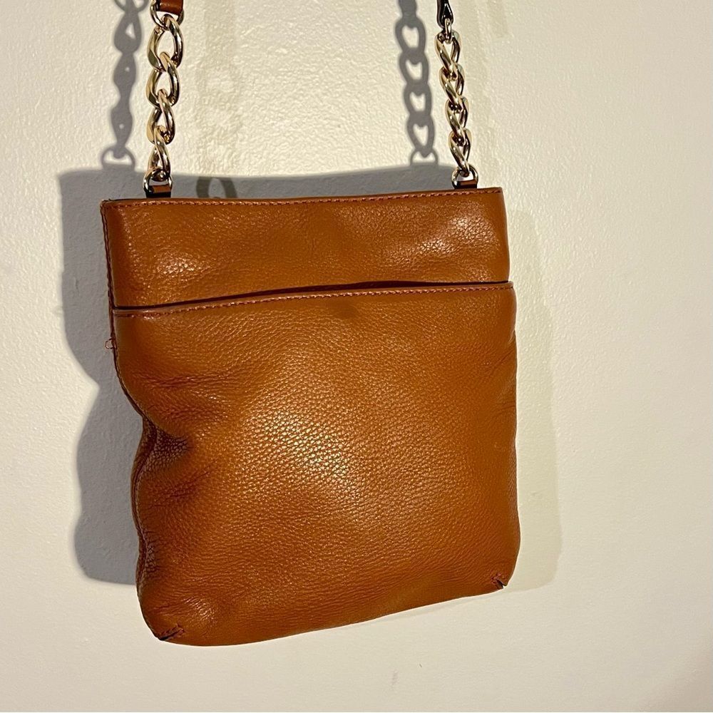 Michael Kors Hamilton Crossbody Bag Pebbled Butterscotch Leather Gold hardware - Picture 3 of 8